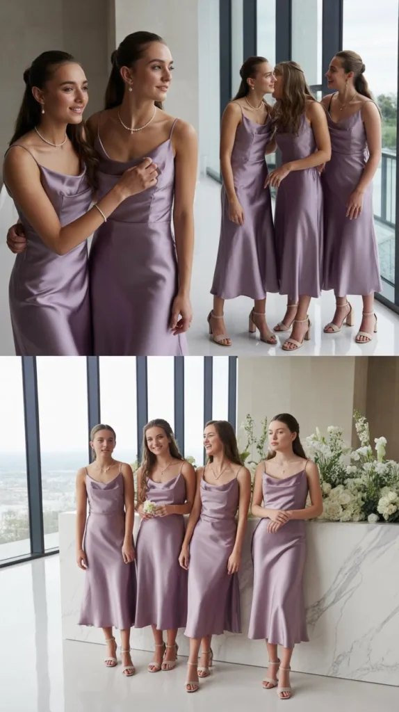 Purple Midi Dresses for a Modern and Polished Aesthetic