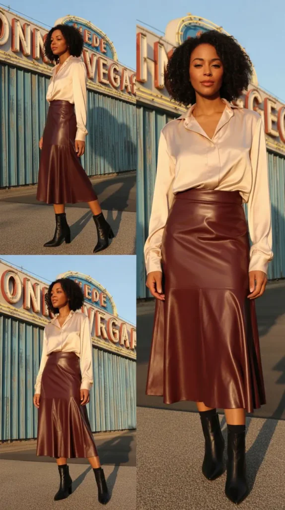 Leather Or Faux Leather Ensemble