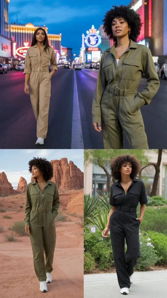 Utility Jumpsuit In Lightweight Fabric
