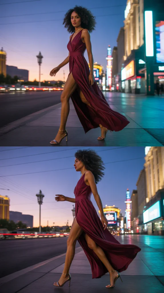 Maxi Dress With High Slit