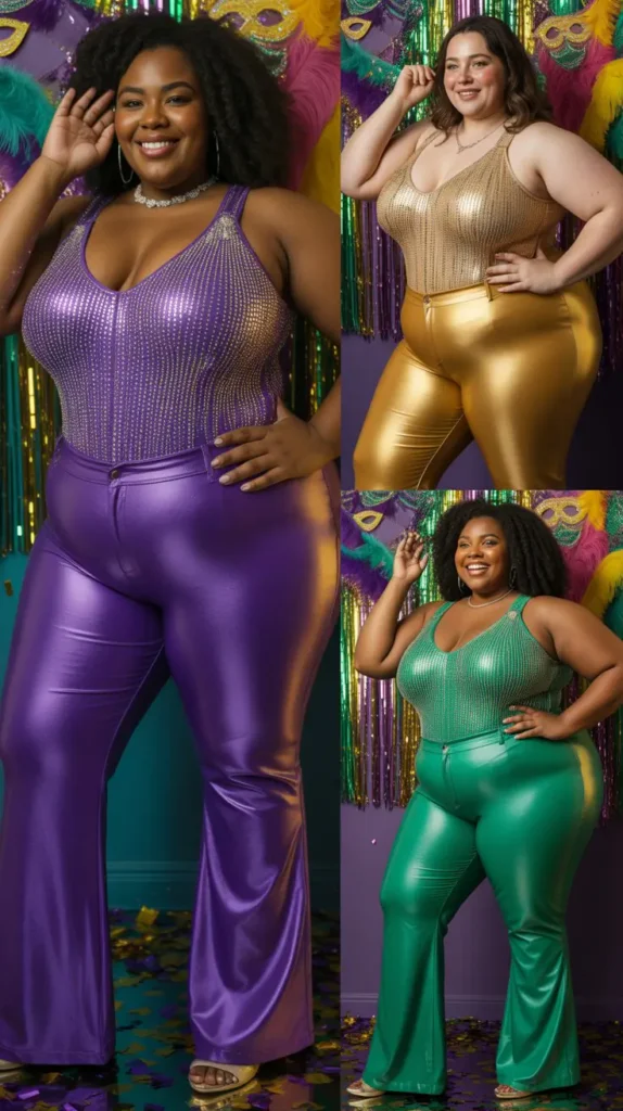 Bedazzled Bodysuit and Flared Pants