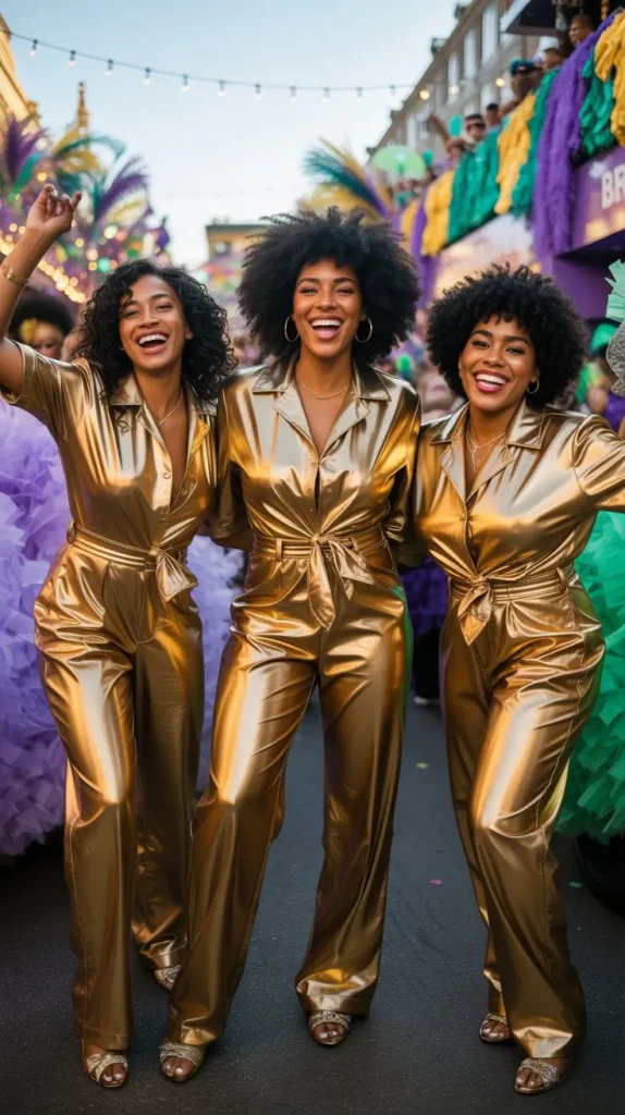  Gold Metallic Jumpsuit