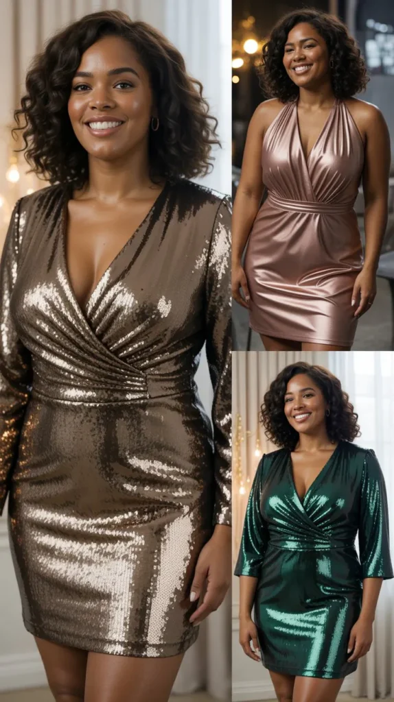  Sequin or Metallic Mini Dress