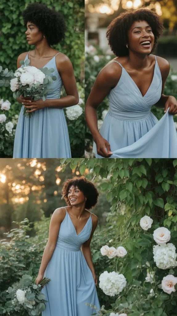  Light Blue Bridesmaid Dresses for Garden Weddings