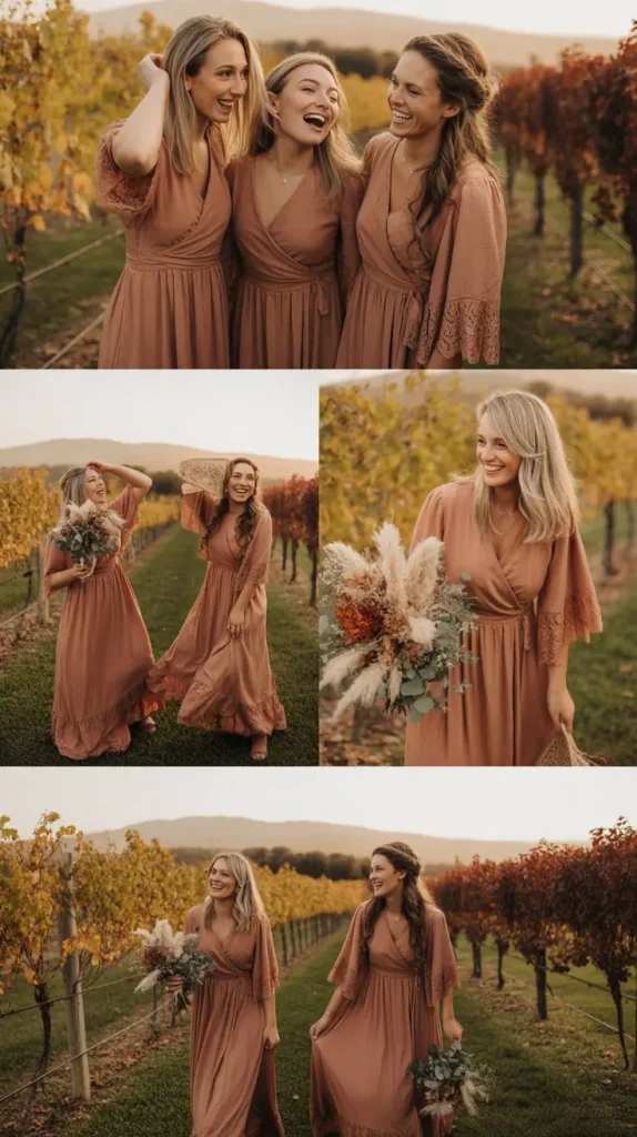 Terracotta Boho Wrap Maxi Dress