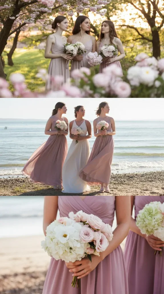 Wine Bridesmaid Dresses for Spring and Summer Weddings