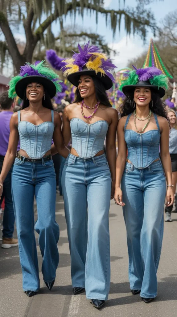 Denim Corset Casual Chic