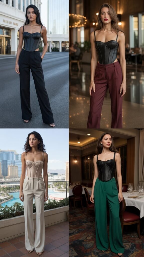  The Corset Top With High-Waisted Pants