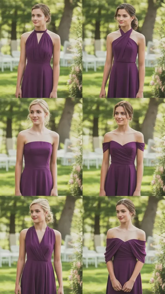 Purple Convertible Wrap Dresses for Ultimate Versatility