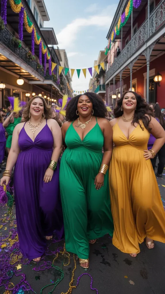 Mardi Gras Color Block Maxi