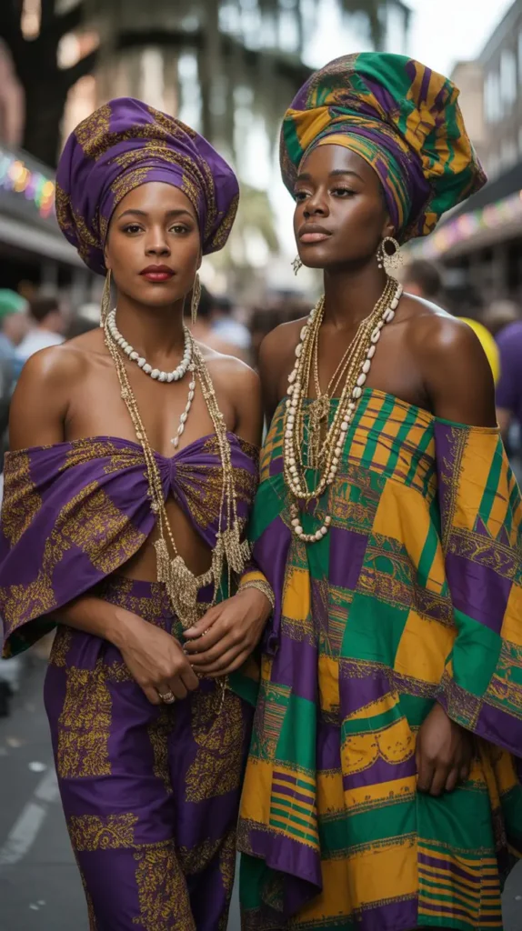 Afrocentric Mardi Gras Look