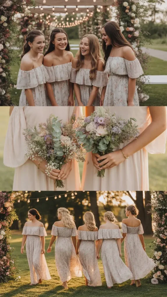 Off-the-Shoulder Floral Dress