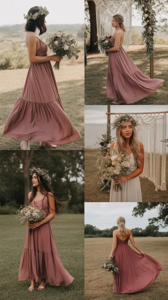 Velvet Wine Bridesmaid Dresses for a Luxurious Winter Wedding