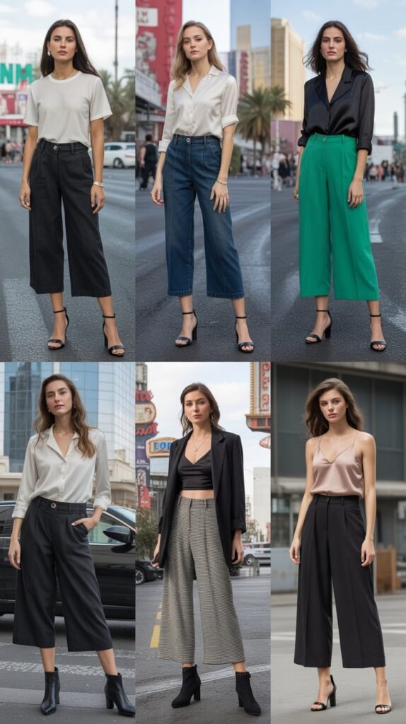 Culottes With Heeled Boots