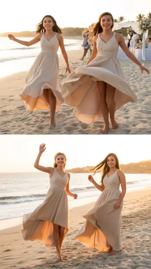 High-Low Champagne Dress