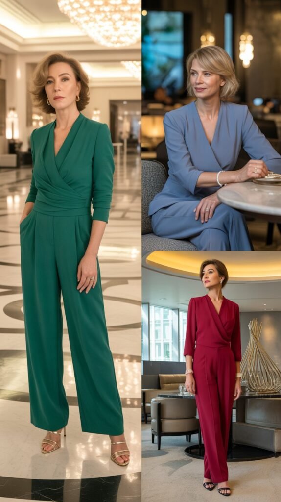 Tailored Jumpsuit In Rich Jewel Tones