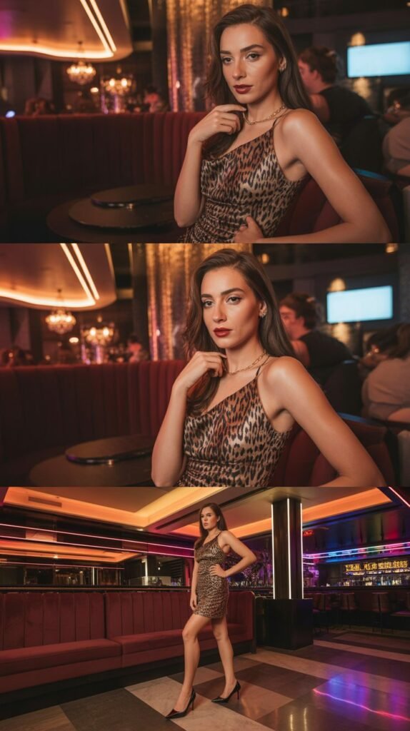 Printed Mini Dress with Solid Accessories