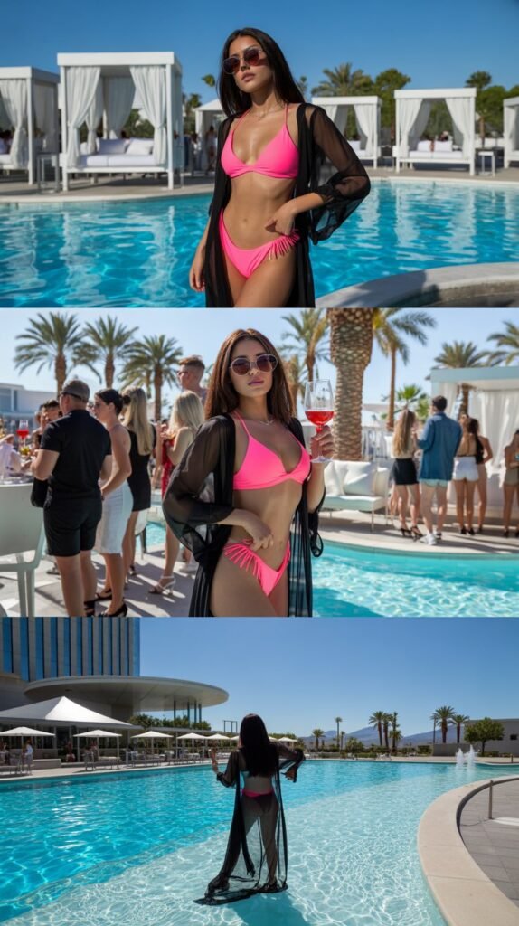 Neon Bikini With Mesh Cover-Up