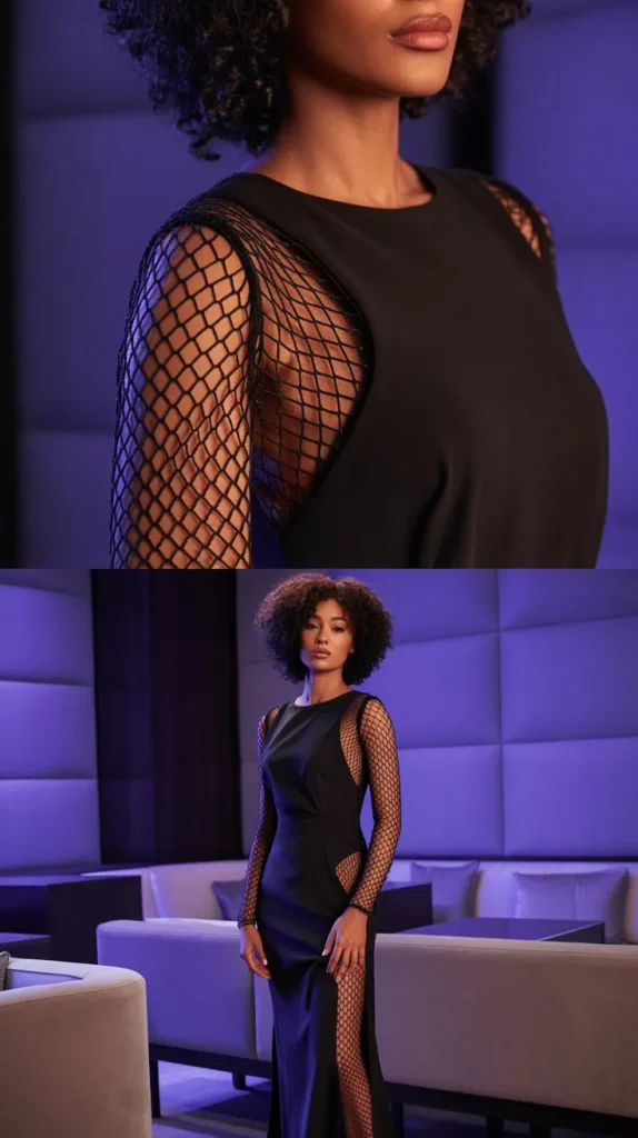 Mesh Or Fishnet Accented Outfits