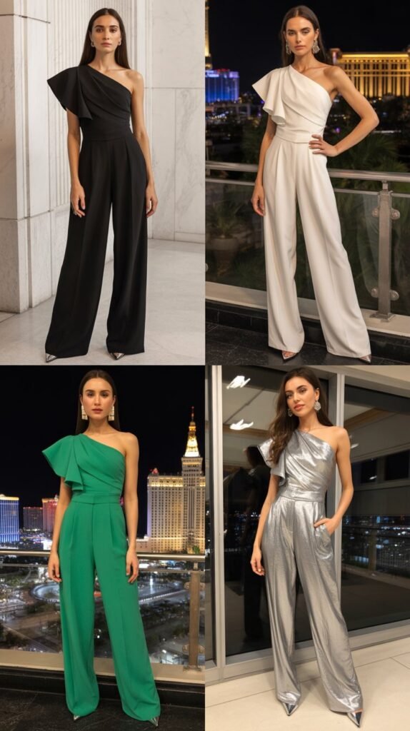 Asymmetrical One-Shoulder Jumpsuit