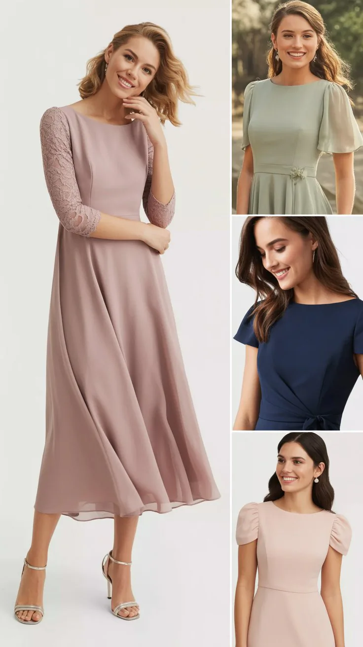24 Chic Bridesmaid Dresses with Sleeves for Weddings