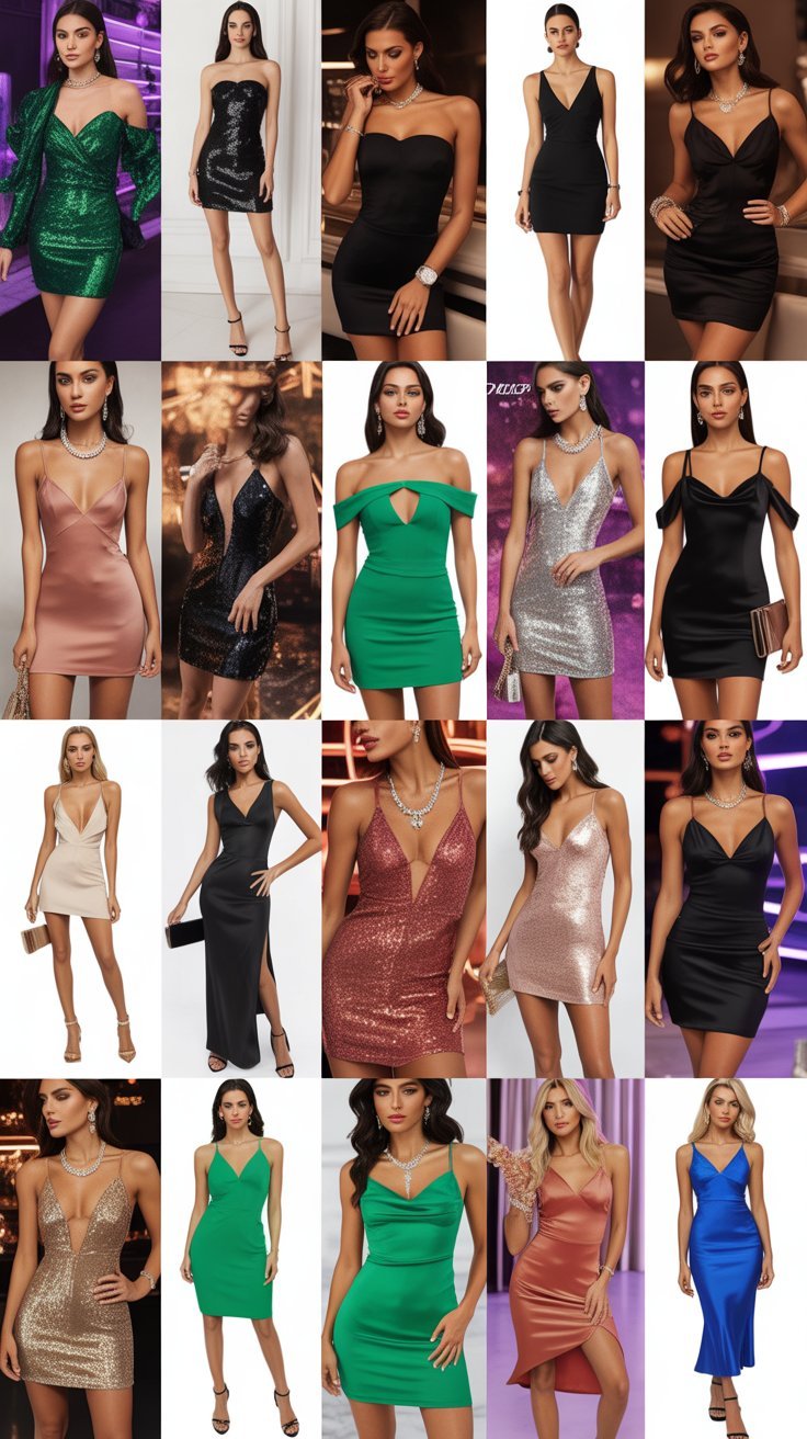 25 Vegas Club Outfit Ideas For Women Wearing Dresses