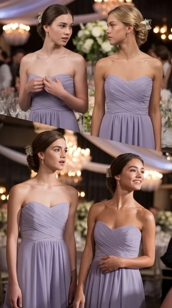 Lavender Strapless Sweetheart Dress