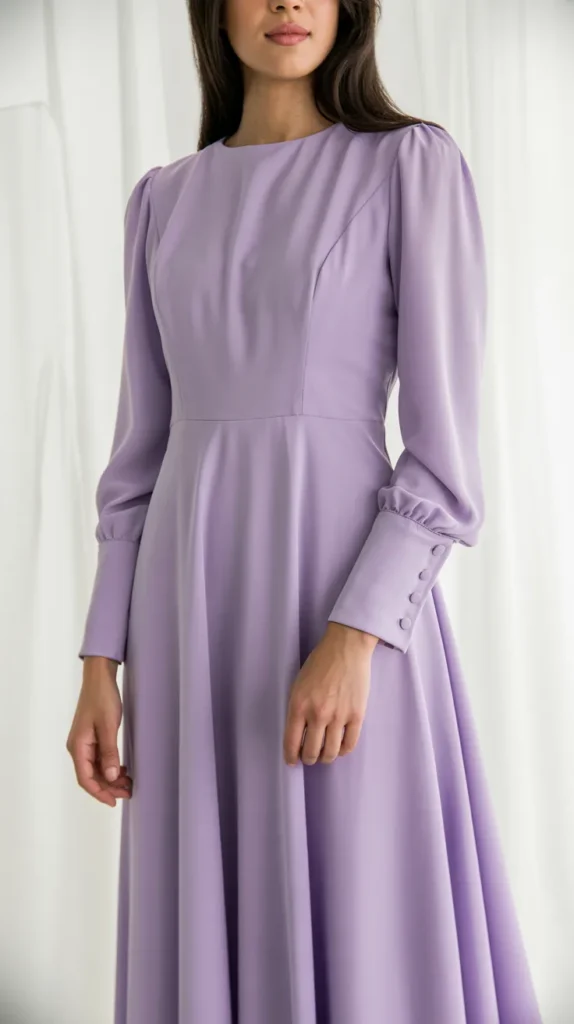 Lavender Tiered Ruffle Dress