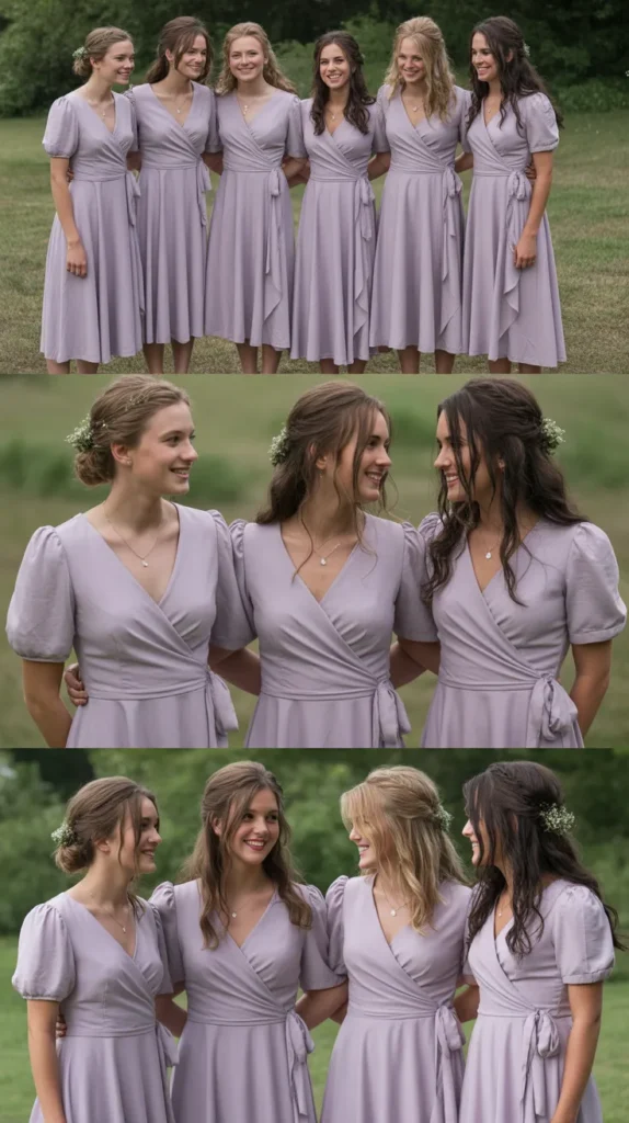 Lilac Wrap Dress for Teens