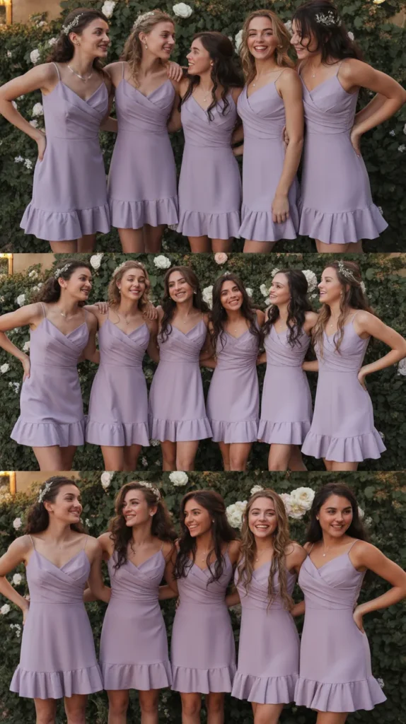 Lilac Ruffle Hem Dress