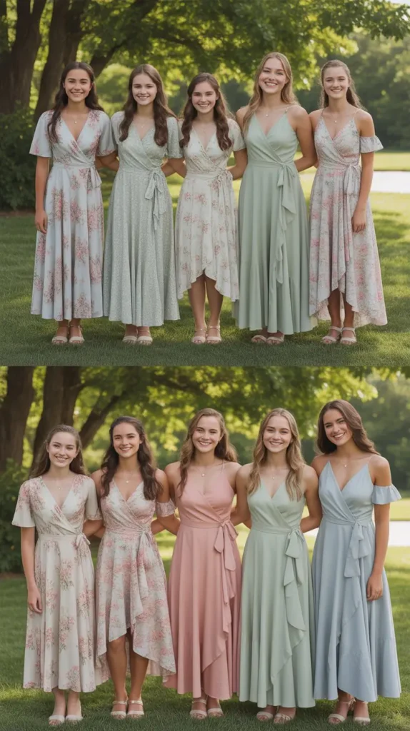 Wrap Dress in Soft Florals