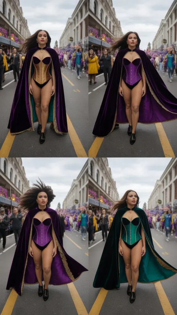 Corset with Dramatic Cape