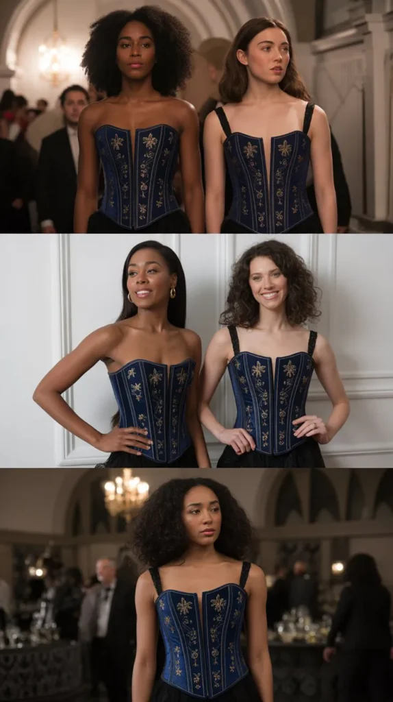 Midnight Blue Corset Elegance