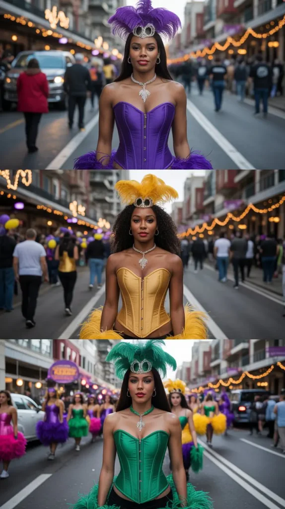 The Classic Purple, Gold & Green Corset Moment