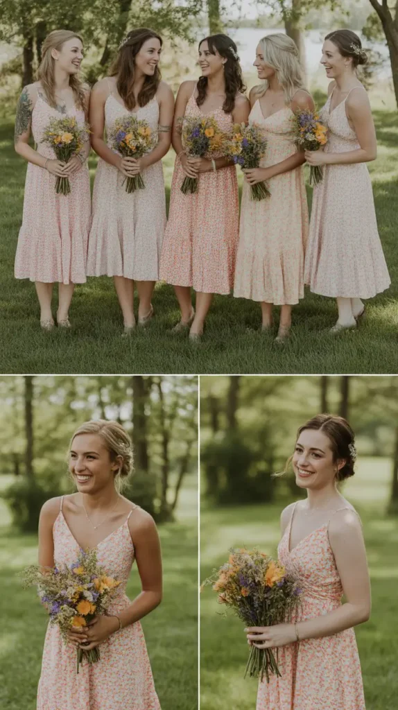 Peach Floral Sundresses