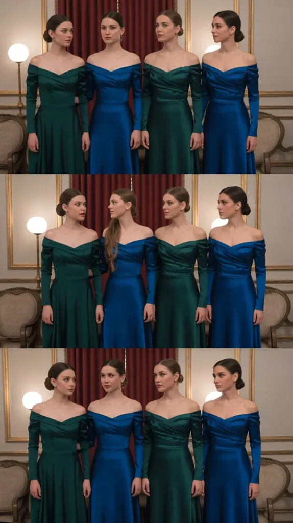 Off-Shoulder Long Sleeve Bridesmaid Dresses