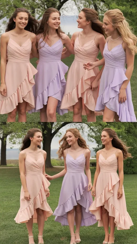 Asymmetric Ruffled Dress