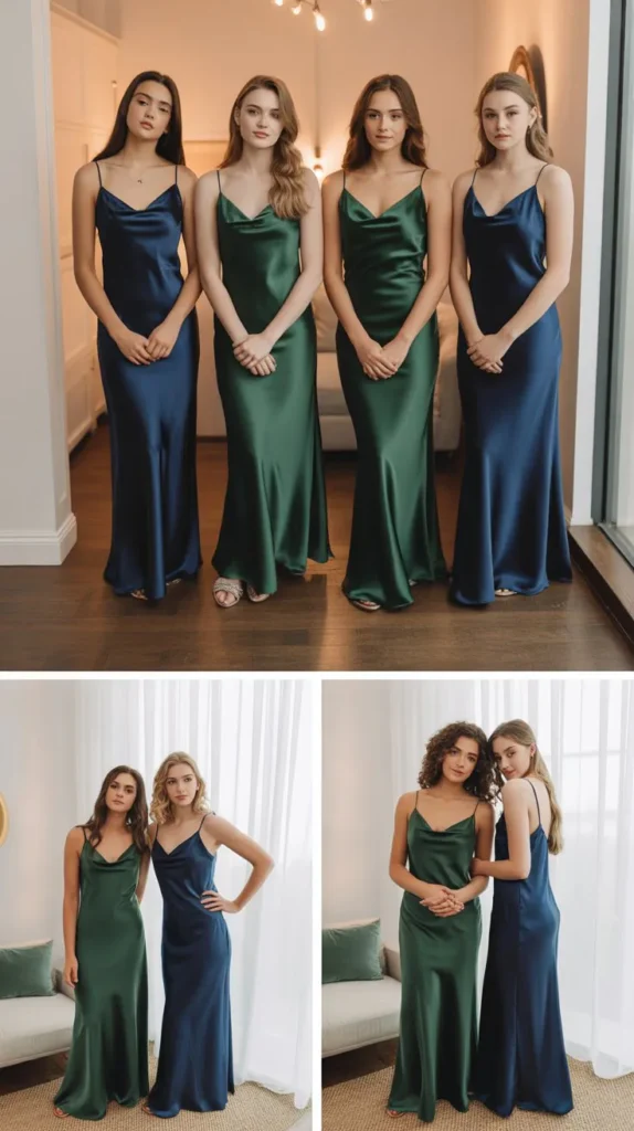 Sleek Satin Slip Dress