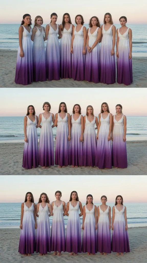 Ombre Purple Dresses That Transition Between Shades Beautifully