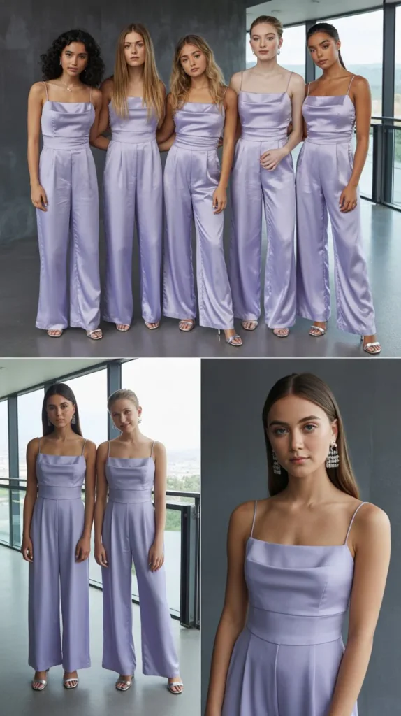 Purple Bridesmaid Jumpsuits as a Trendy Alternative to Dresses