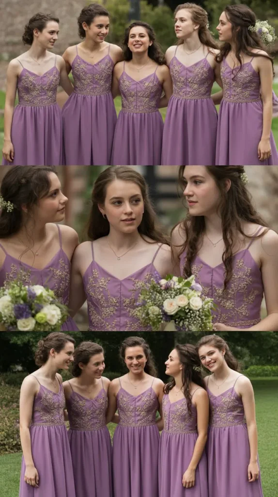 Purple Dresses With Floral Embroidery for an Artisanal Touch