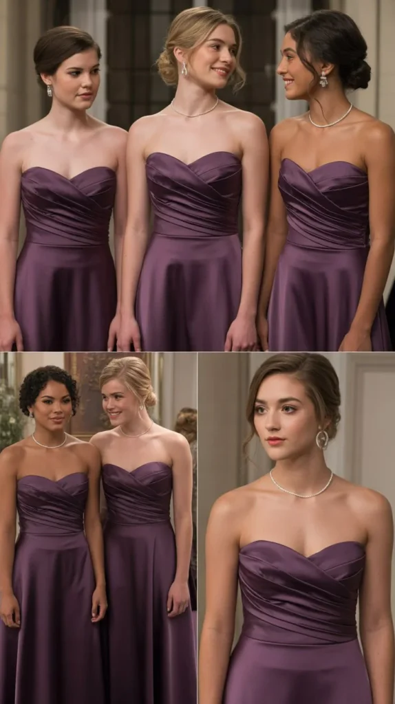 Purple Strapless Sweetheart Dresses for a Romantic Classic Look