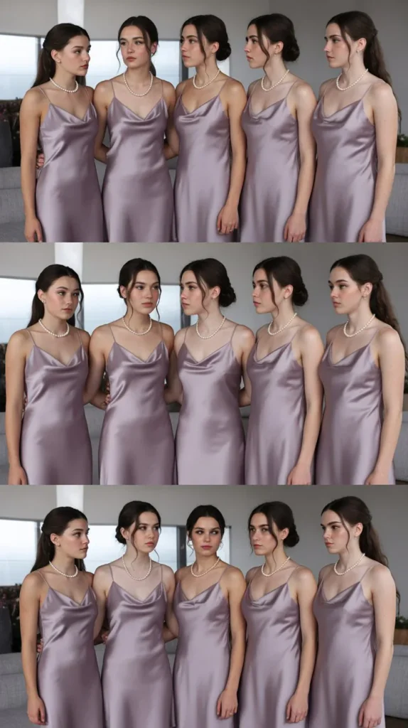 Dusty Purple Satin Slip Dresses for a Modern Minimalist Vibe