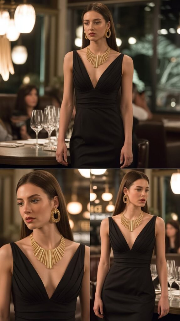 Bodycon Dress With Statement Jewelry