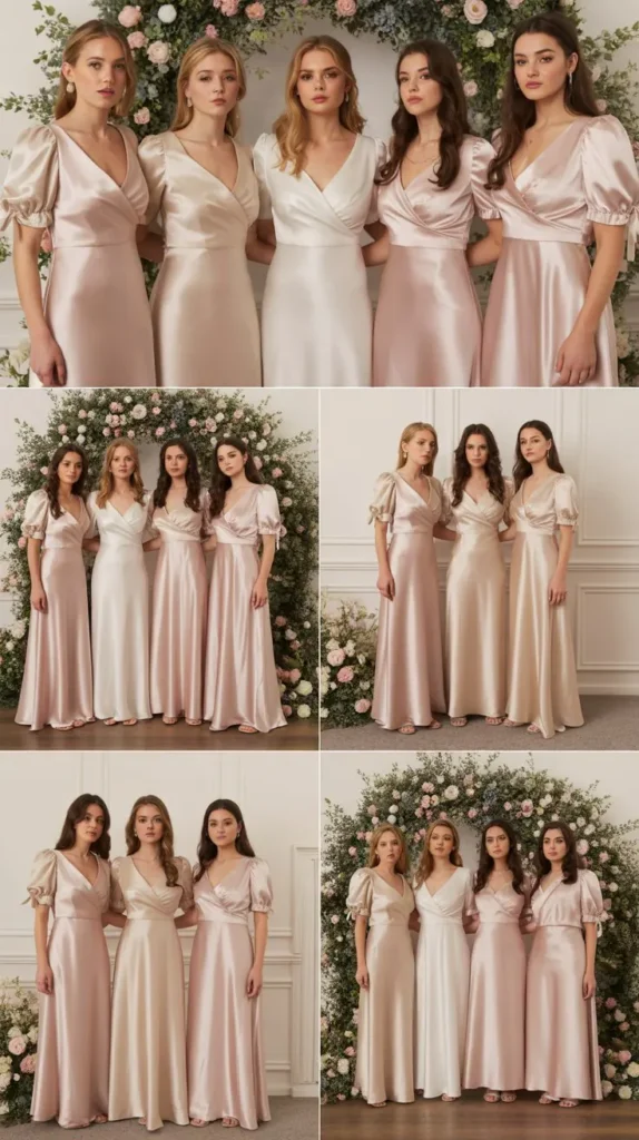 Bow Sleeve Bridesmaid Dresses