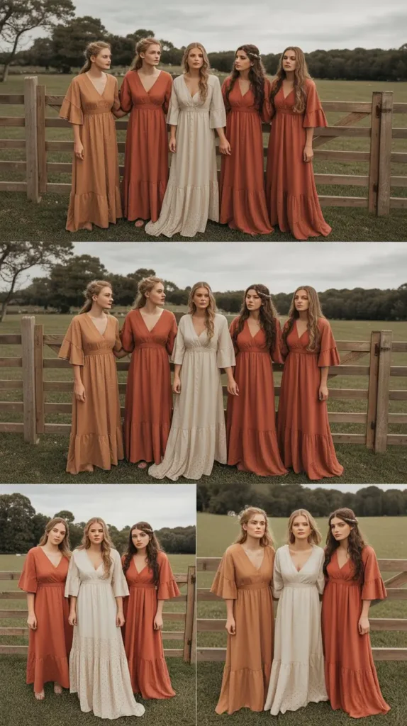 Bell Sleeve Bridesmaid Dresses