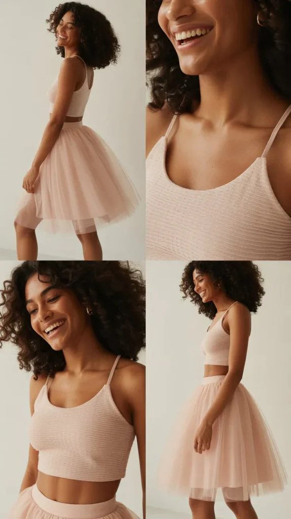 Tulle Skirt & Crop Top Combo