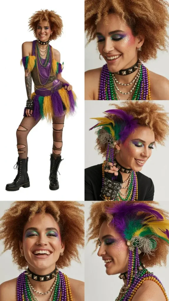 Punk-Inspired Mardi Gras Look