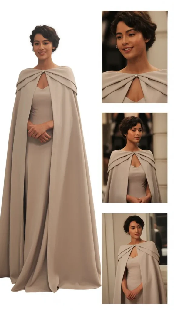 Glamorous Cape & Gown Combo