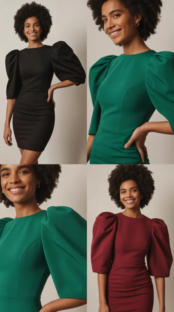 Bold Bodycon Dress With Statement Sleeves